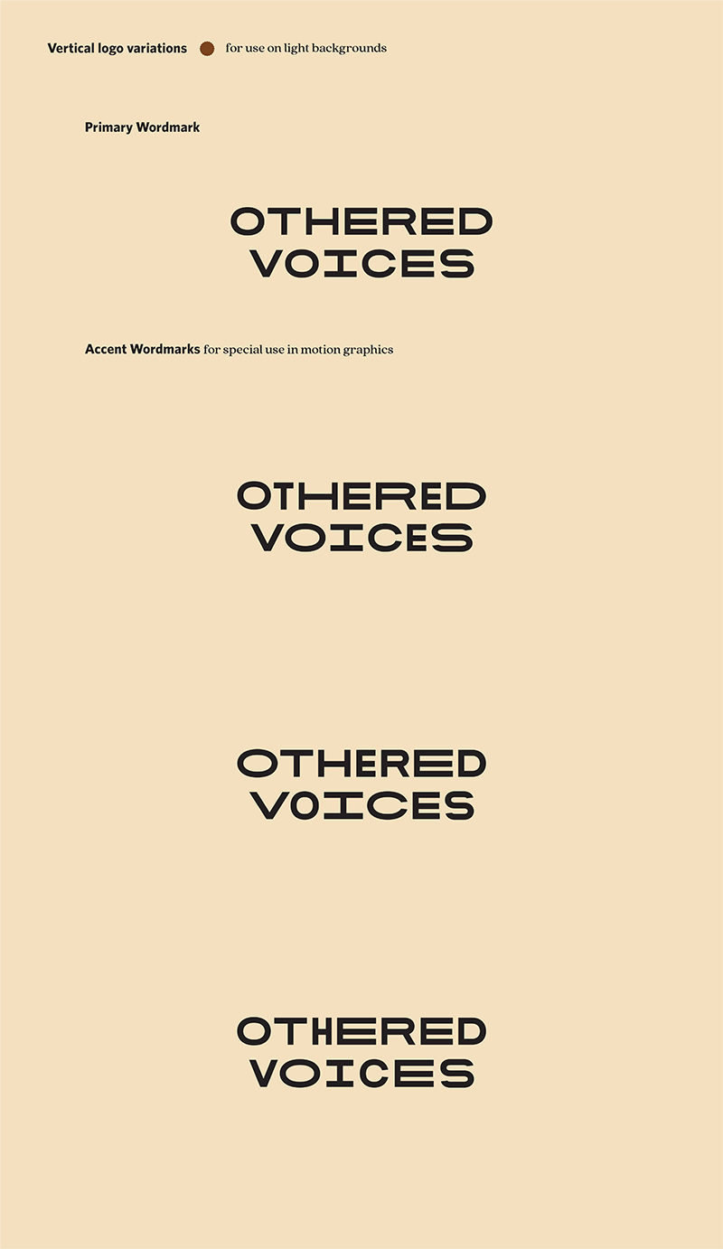 Othered Voices Alternative Logos on Light Background